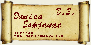 Danica Sopjanac vizit kartica